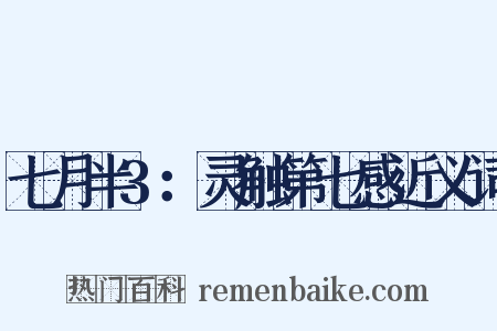 七月半3：灵触第七感近义词是什么意思的图片